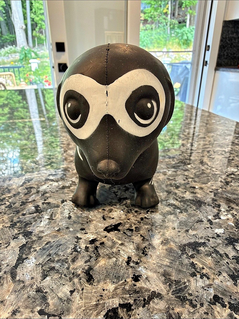 Toymendous! Skeleton Weenie Dog Black & White NWT